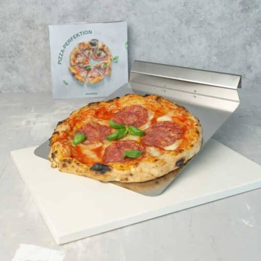 Pizzastein Set mit Backschieber – Bild 2